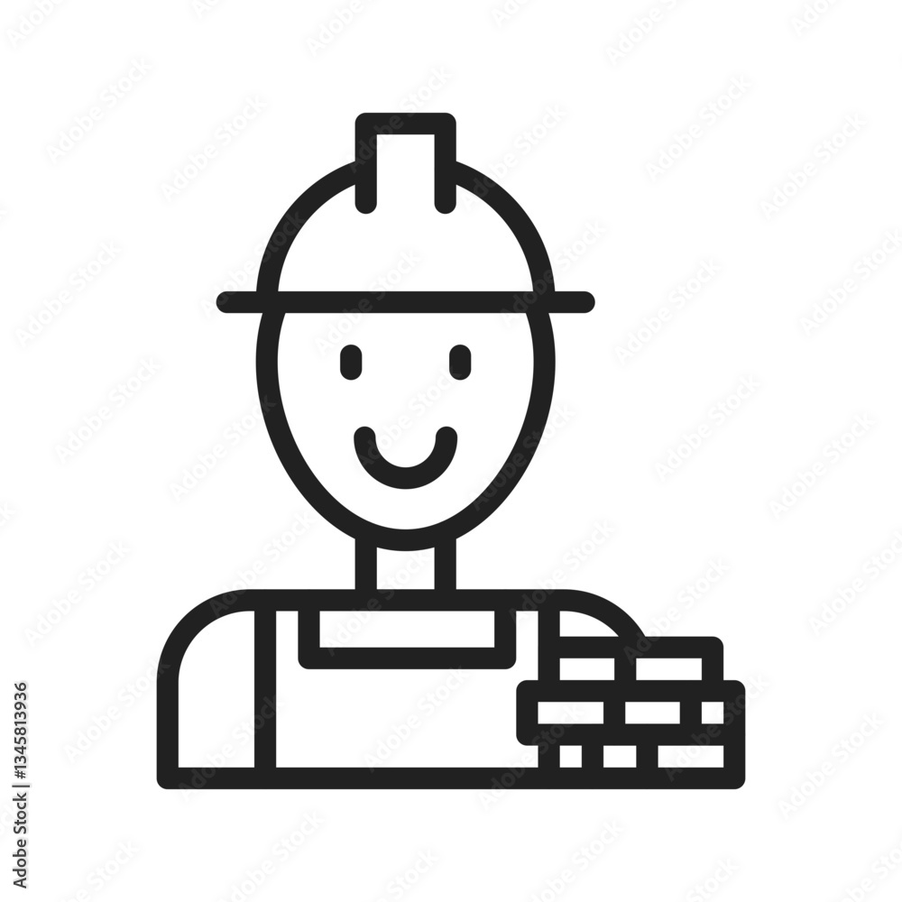 Builder icon vector image. Suitable for mobile apps, web apps and print media. Builder icon vector image. Suitable for mobile apps, web apps and print media.