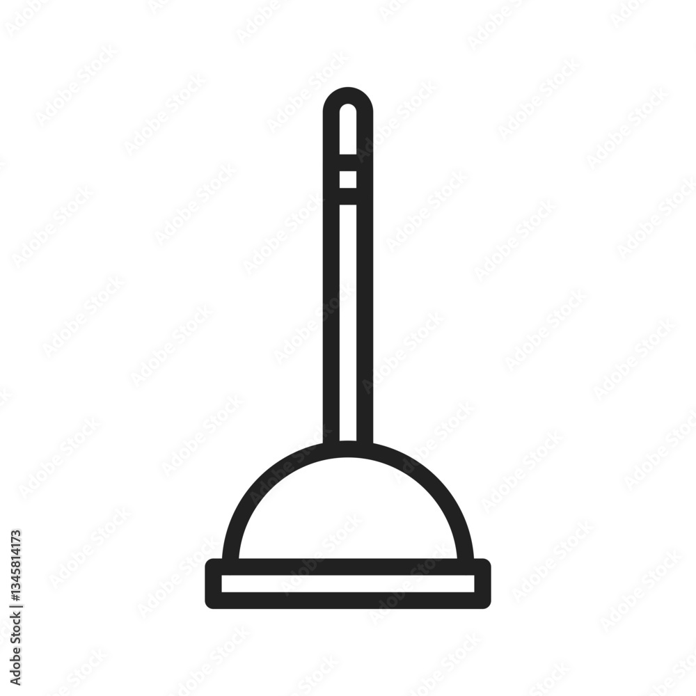 Plunger icon vector image. Suitable for mobile apps, web apps and print media. Plunger icon vector image. Suitable for mobile apps, web apps and print media.