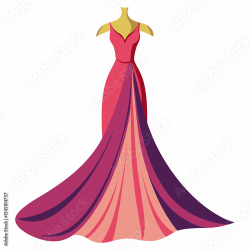 elegant maxi dress with flowing fabric 
