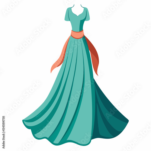 elegant maxi dress with flowing fabric 