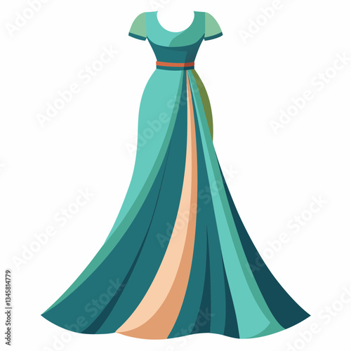 elegant maxi dress with flowing fabric 