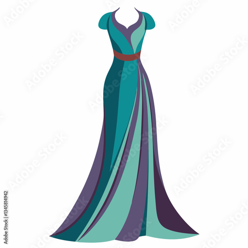 elegant maxi dress with flowing fabric 