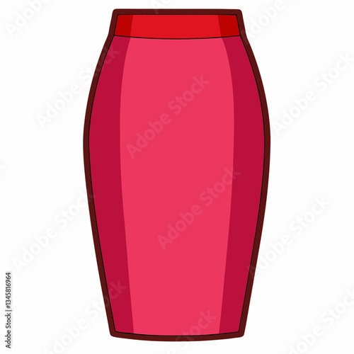 chic pencil skirt with a high waist 