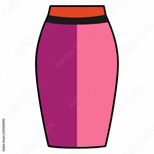 chic pencil skirt with a high waist 