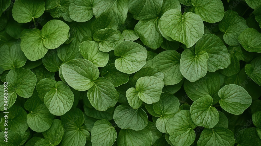 Lush Green Leaf Texture Background