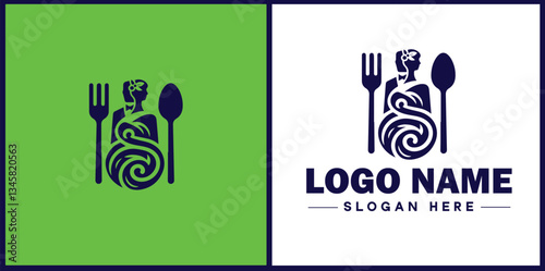 Wedding Catering icon Marriage reception catering Nuptial feast catering Bridal catering flat logo sign symbol editable vector