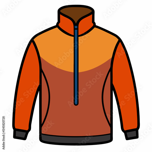warm fleece pullover with half zip design