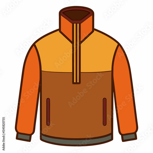 warm fleece pullover with half zip design