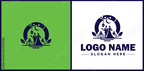 Wedding Catering icon Marriage reception catering Nuptial feast catering Bridal catering flat logo sign symbol editable vector