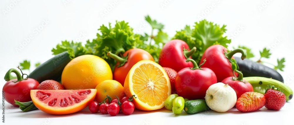 Fresh, vibrant fruits and vegetables Fresh, vibrant fruits and vegetables