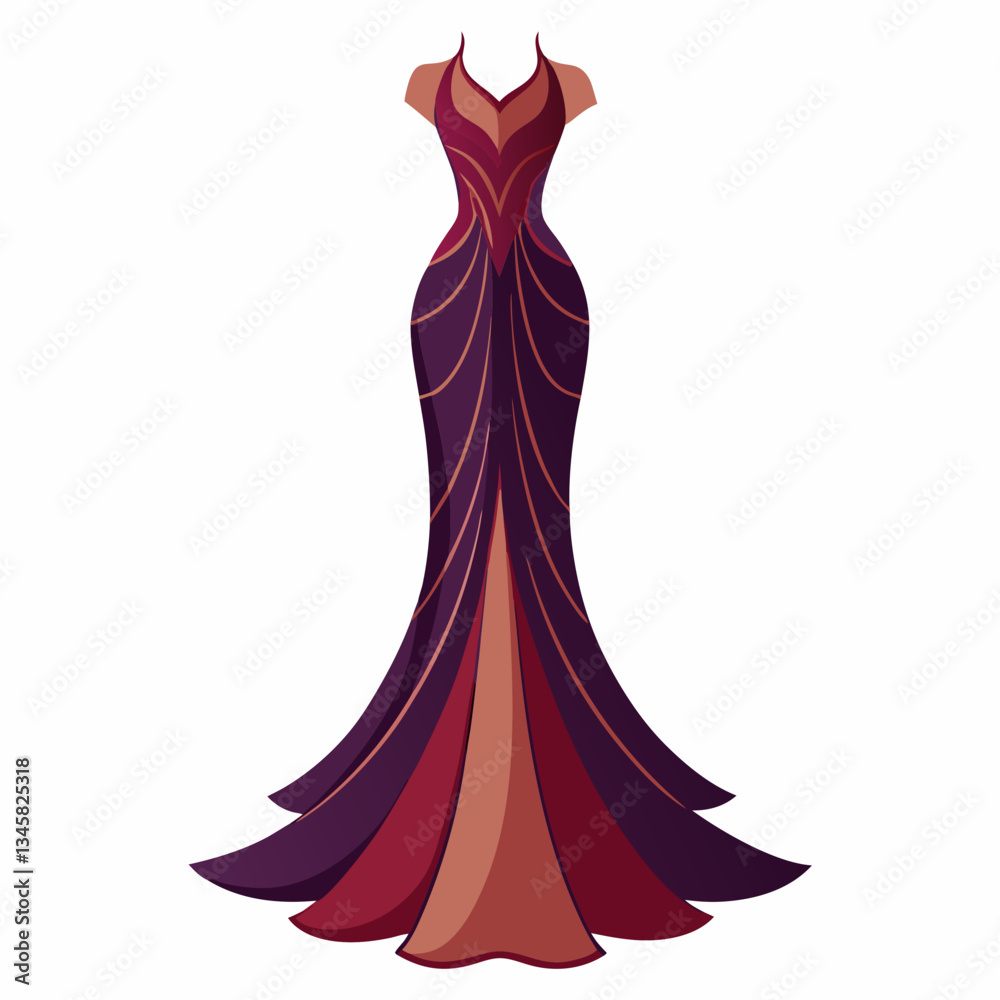 elegant evening gown with shimmering fabric elegant evening gown with shimmering fabric