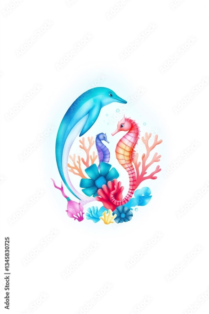 Fototapeta premium Underwater Life Illustration