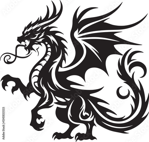 Wallpaper Mural WebMajestic fire-breathing dragon flying over a medieval castle, with glowing eyes and detailed scales in a fantasy setting Torontodigital.ca