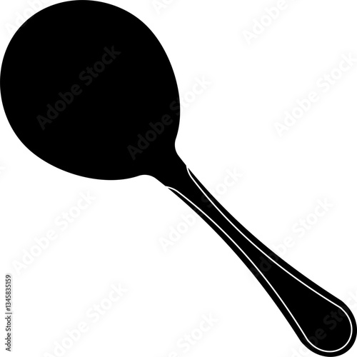Serving spoon silhouette vector