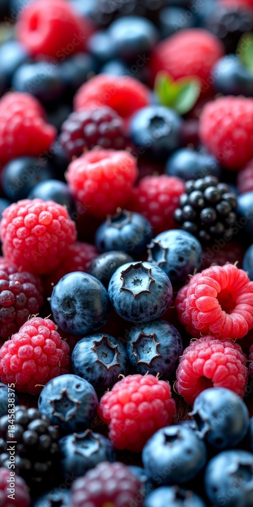 A colorful mix of juicy berries