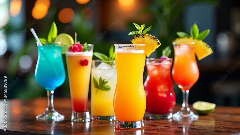 Fototapeta premium A refreshing and fruity drink, perfect for warm weather or a relaxing evening