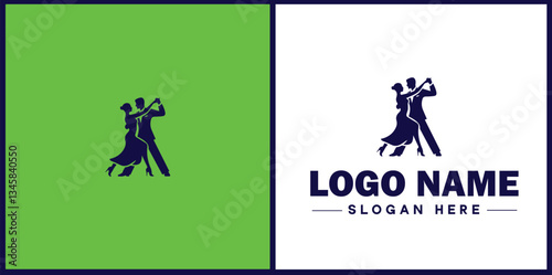 Tango Dance Studio icon Tango academy Tango school Tango center flat logo sign symbol editable vector