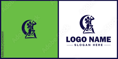 Tango Dance Studio icon Tango academy Tango school Tango center flat logo sign symbol editable vector