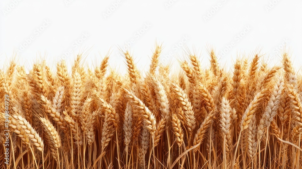 Fototapeta premium Golden Wheat Field: A Harvest Panorama