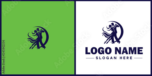 Obraz na płótnie Tango Dance Studio icon Tango academy Tango school Tango center flat logo sign symbol editable vector w salonie