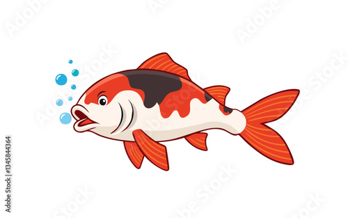 koi fish vector illustration with vibrant colors