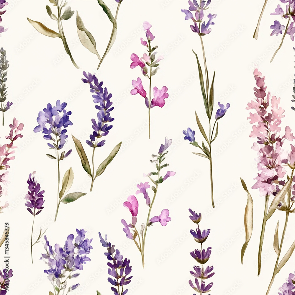 Fototapeta premium seamless pattern with lavender