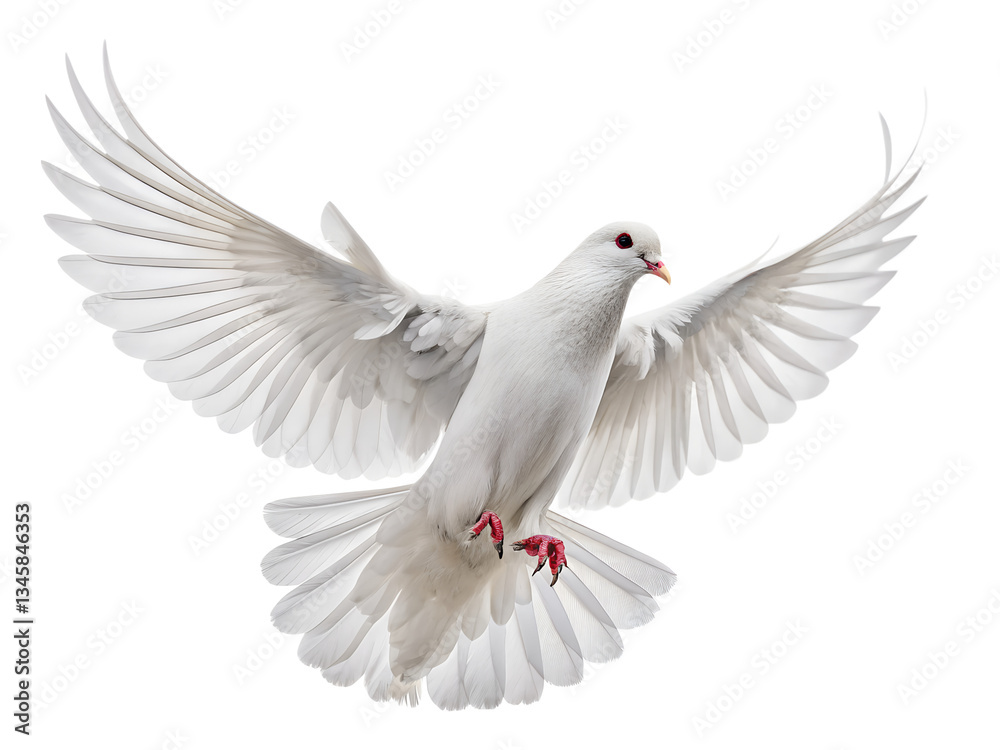 Obraz premium white dove isolated on white