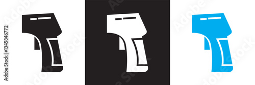 Infrared thermometer icon. Vector illustration. isolated on white and black background. EPS 10