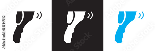 Infrared thermometer icon. Vector illustration. isolated on white and black background. EPS 10