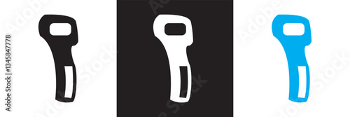 Infrared thermometer icon. Vector illustration. isolated on white and black background. EPS 10