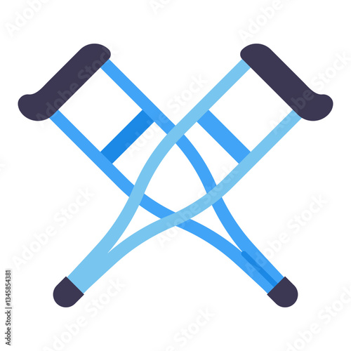 Crutches vector illustration
