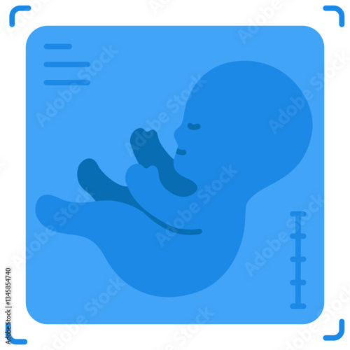 Ultrasound showing baby image vector illustration