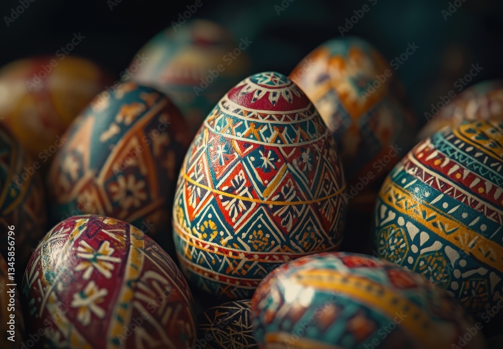 Colorful Hand-Painted Easter Eggs with Intricate Patterns and Designs for Spring Celebrations and Festive Decor Ideas Colorful Hand-Painted Easter Eggs with Intricate Patterns and Designs for Spring Celebrations and Festive Decor Ideas
