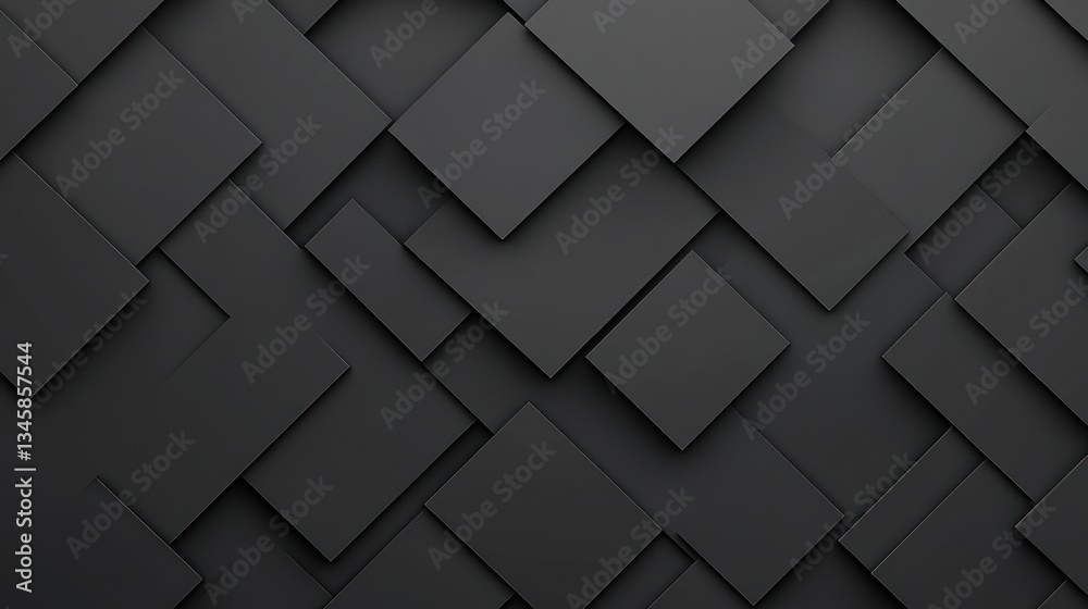 Fototapeta premium Abstract Black Square Pattern: A Modern Geometric Design