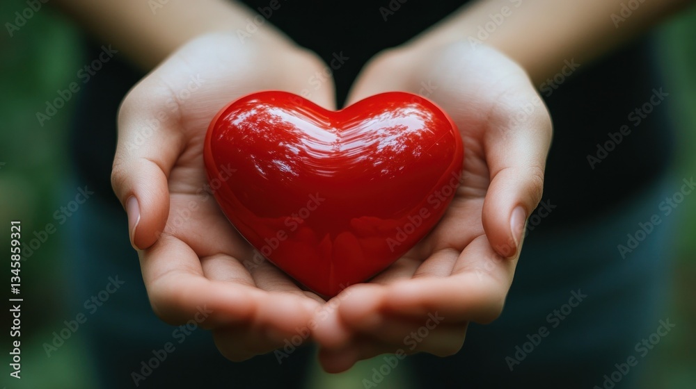 Holding a Red Heart: A Symbol of Love, Compassion, and Care Holding a Red Heart: A Symbol of Love, Compassion, and Care