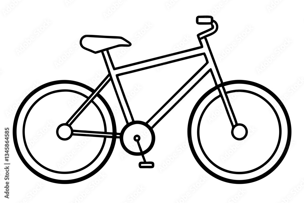 bike line art silhouette vector illustration