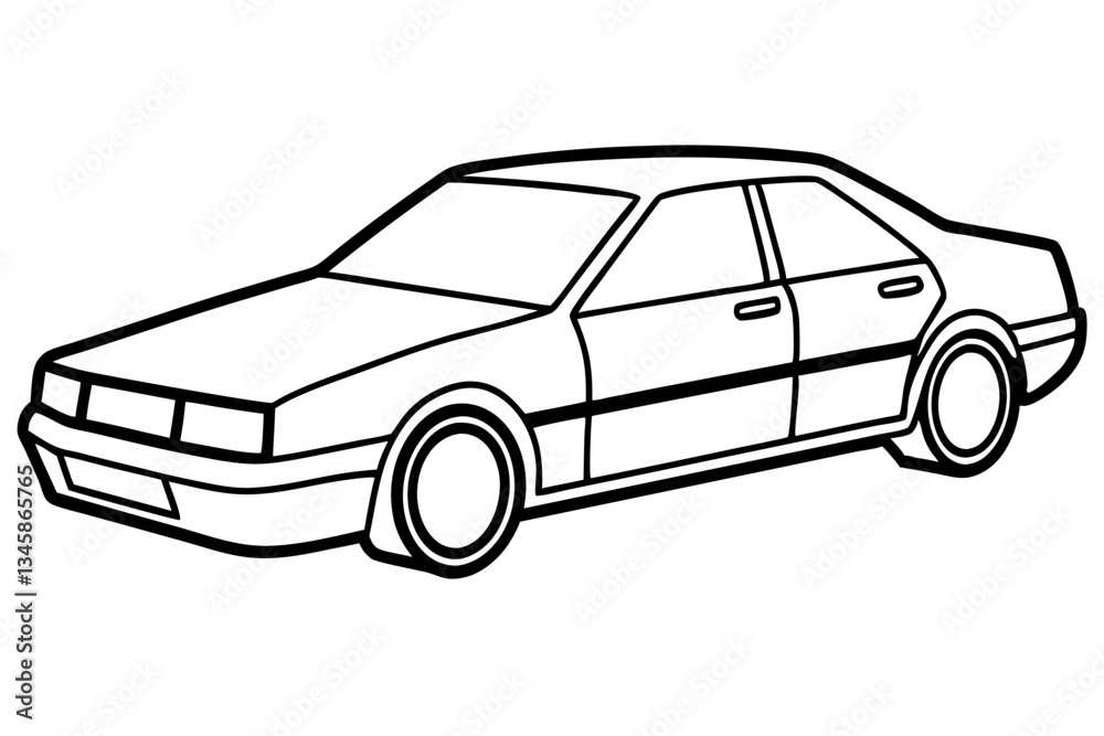 car line art silhouette vector illustration car line art silhouette vector illustration