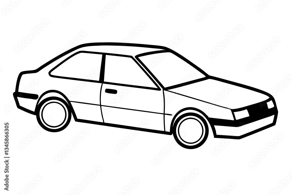car line art silhouette vector illustration car line art silhouette vector illustration