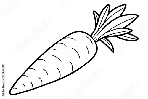 carrot line art silhouette vector illustration