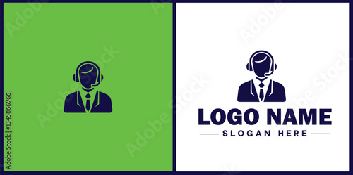 Obraz na płótnie Virtual Assistant icon Online assistant Remote assistant Digital assistant flat logo sign symbol editable vector w salonie