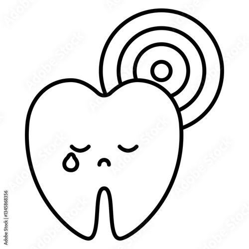 Tooth showing dental problem vector illustration