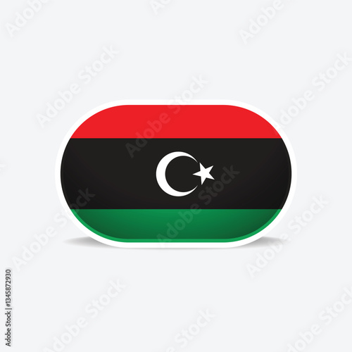 Free Download Libya national flag button vector - GFXLoad
