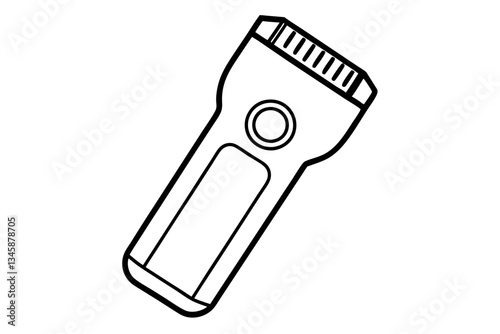 electric shaver line art silhouette vector illustration