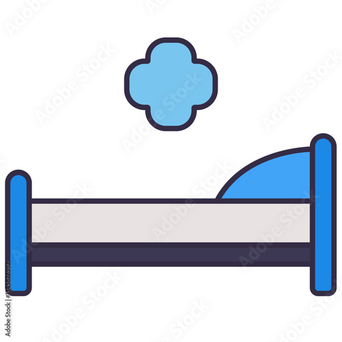 Hospital bed vector illustration
