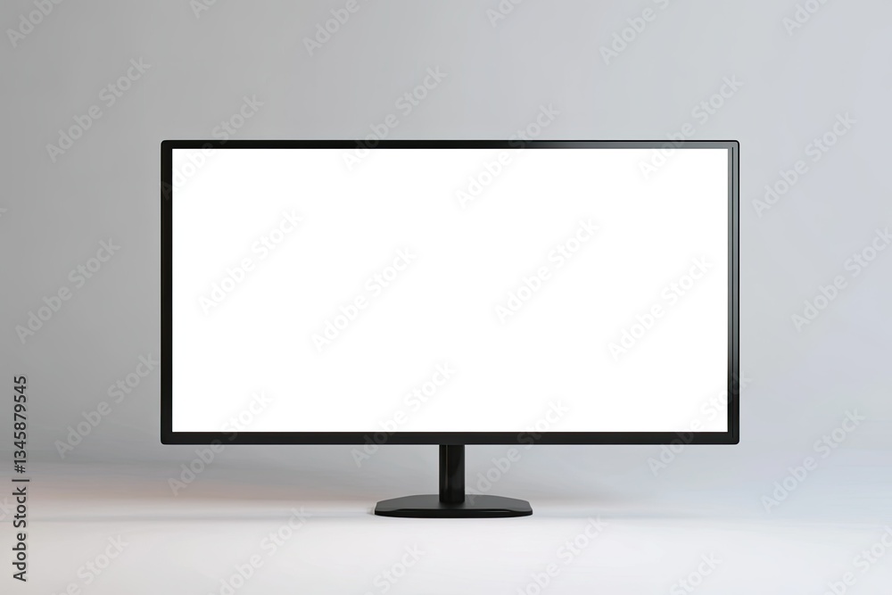 Pixel Perfect Picture of 3D Render of Monitor on White Background Pixel Perfect Picture of 3D Render of Monitor on White Background