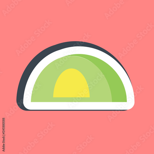 Sticker tent. Camping and adventure elements. Good for prints, posters, logo, advertisement, infographics, etc.