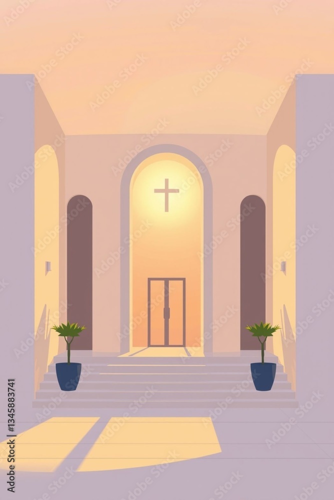 Fototapeta premium Religious Building Entrance