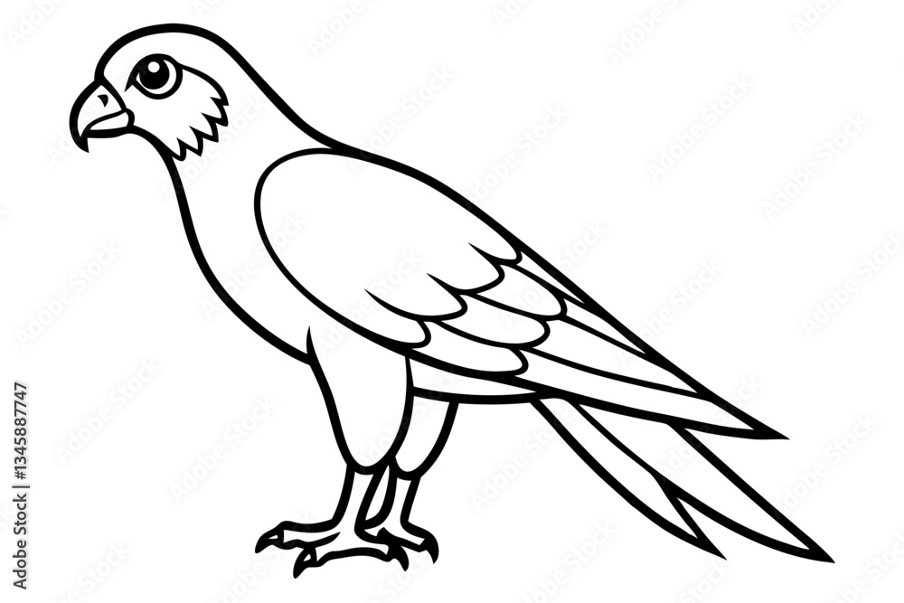 Fototapeta premium harrier line art silhouette vector illustration