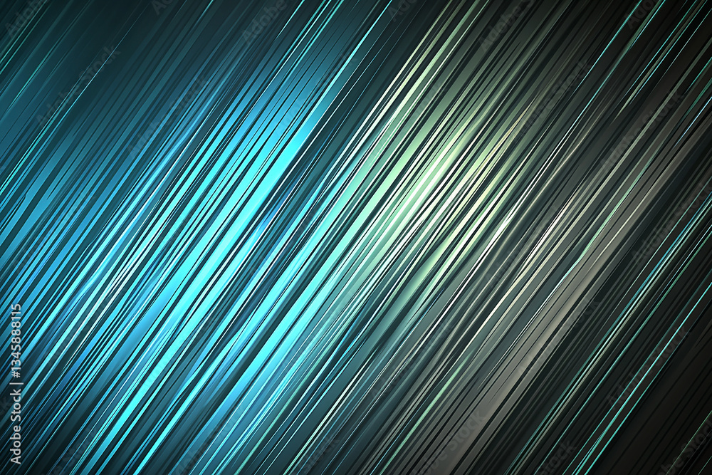 Fototapeta premium Abstract design featuring dynamic diagonal lines in shades of blue and black creating depth