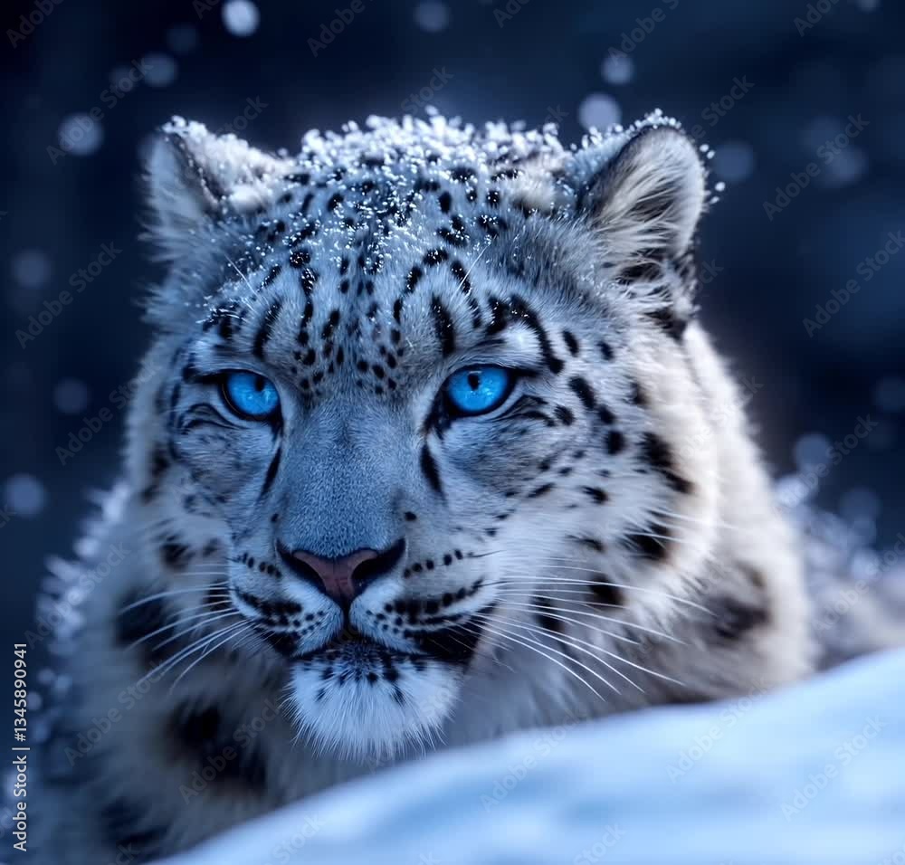 snow leopard portrait snow leopard portrait